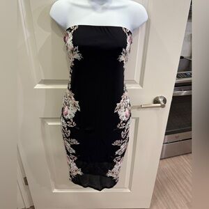 Elegant Black Floral Dress